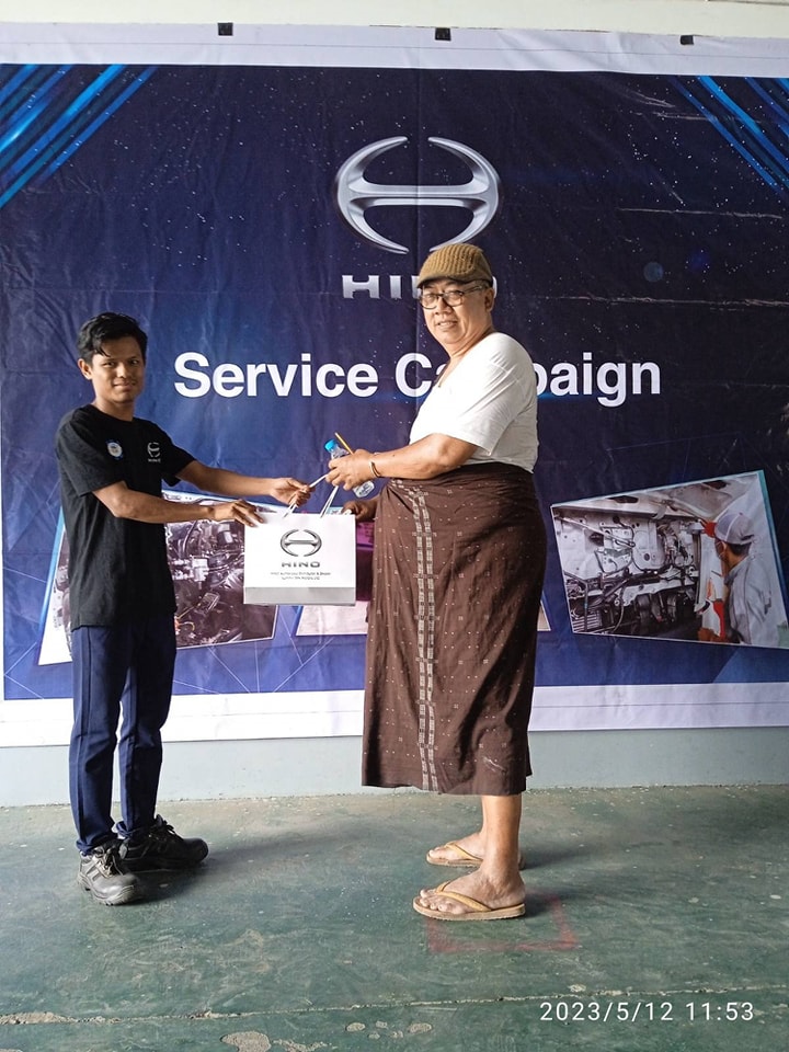 HINO service campaign at Mandalay Showroom & Service Center
